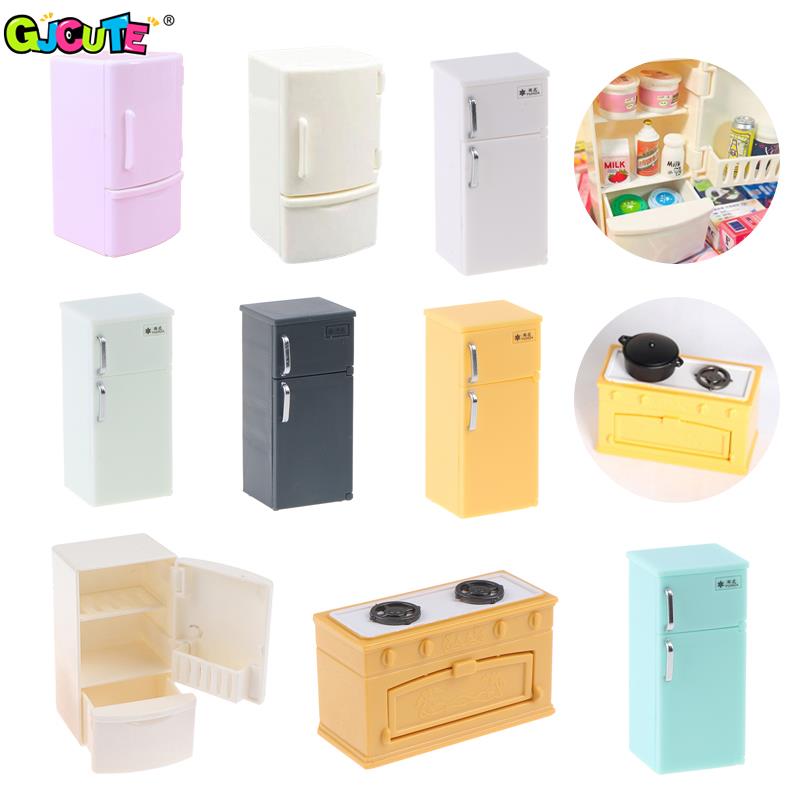 Kids Toys Kitchen Set - 1/12 Mini frigorifero bianco per casa