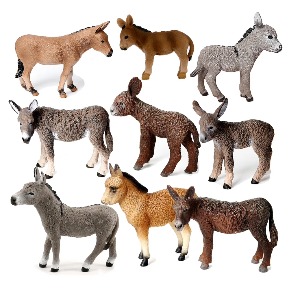 Sandbox Play Set - Modello di asino Animali giocattolo Figure