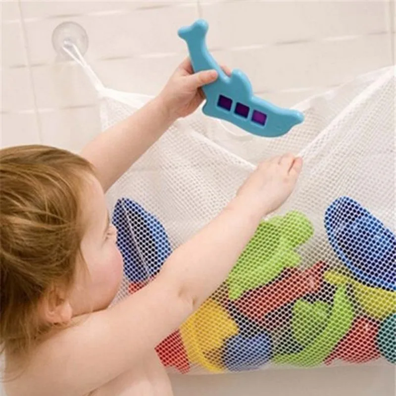 Kids Toys Basket - Borsa da bagno in rete per