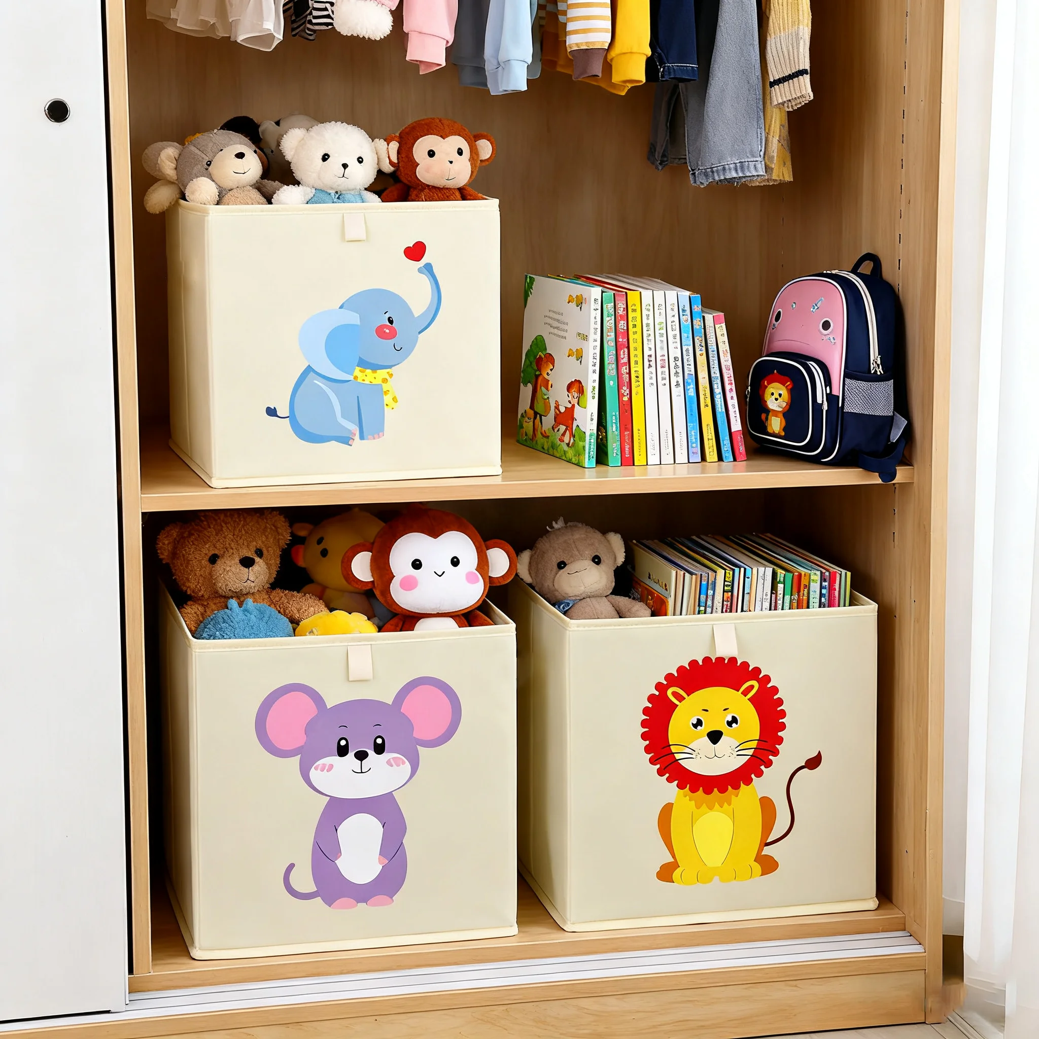 Kids Toys Basket - Cesto Portaoggetti per Bambini con Design
